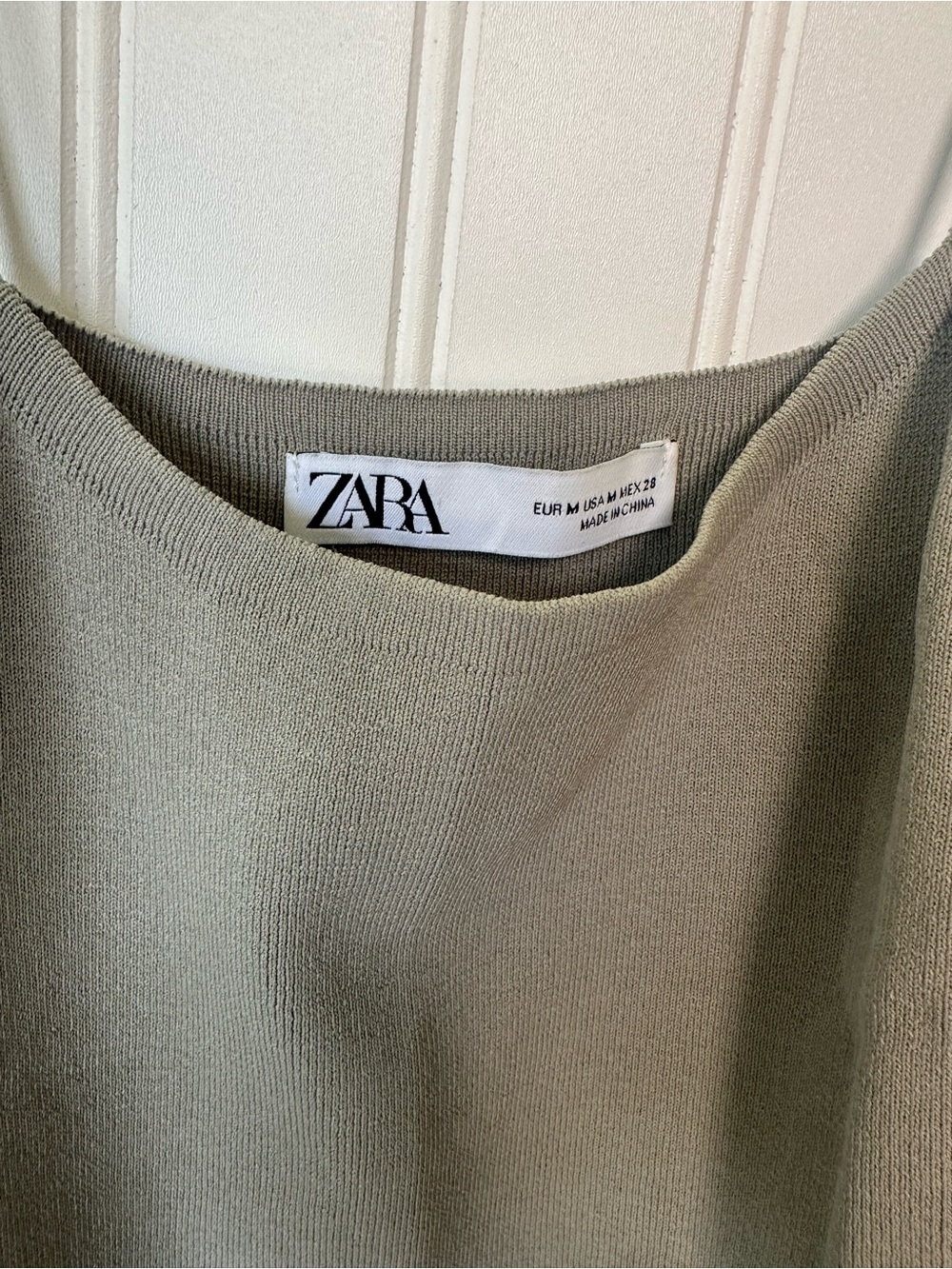 ZARA Sage Green Bodysuit, Unique Knitted Bodysuit, Sage Green Knitted One Piece
